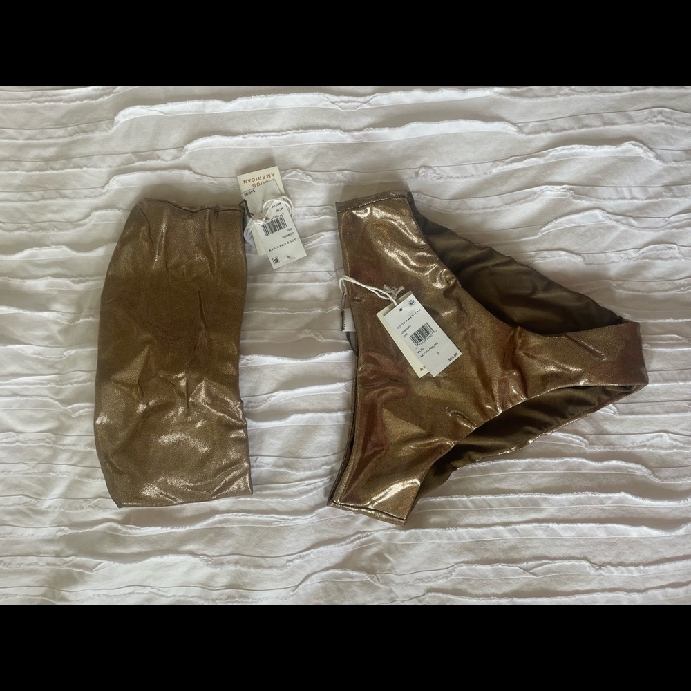 Good American metallic foil bikini
